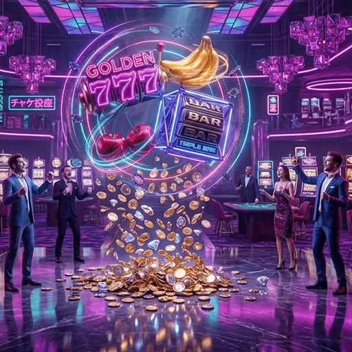 Luxury casino interface with golden slots and MXN coins